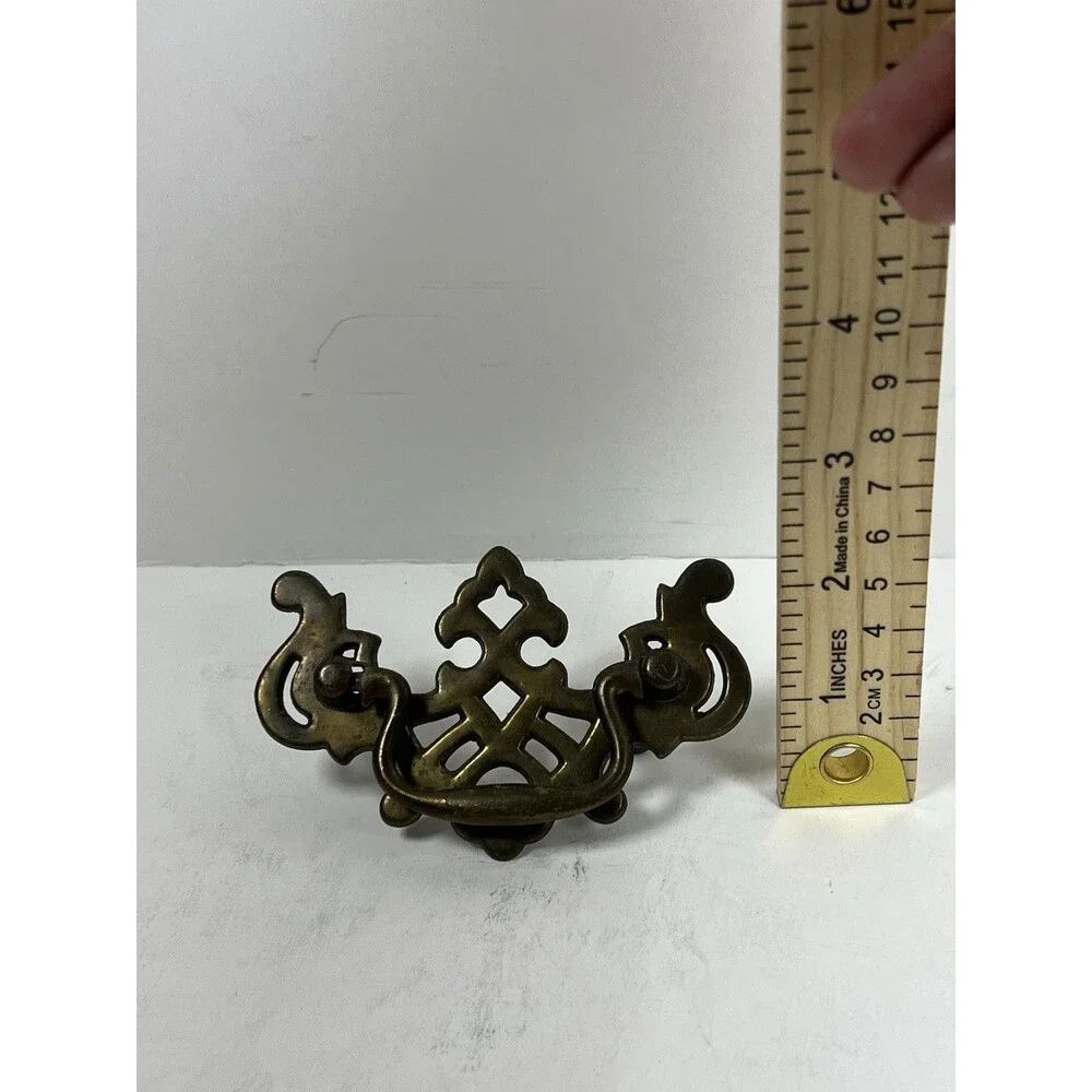 12 Vintage Keeler Chippendale/Federal Batwing Brass Drawer Pull Handles  P1067